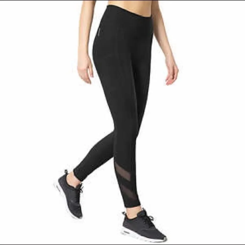 MONDETTA Women Ladies Active Workout Leisure Leggings w/ Mesh pockets - Black - Picture 5 of 16
